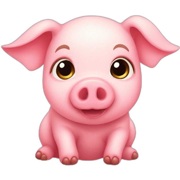 Cute baby pig emoji