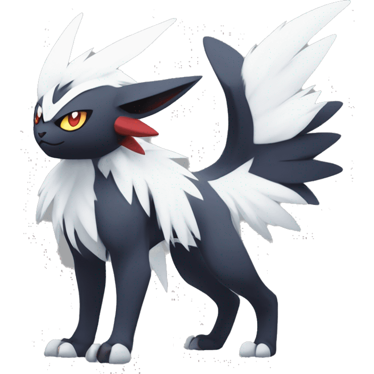 Edgy Cool Kawaii Litten-Absol-Pokémon Full Body emoji