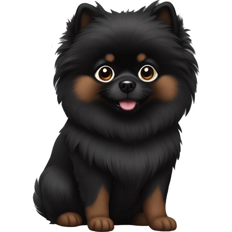 Black Pomeranian emoji