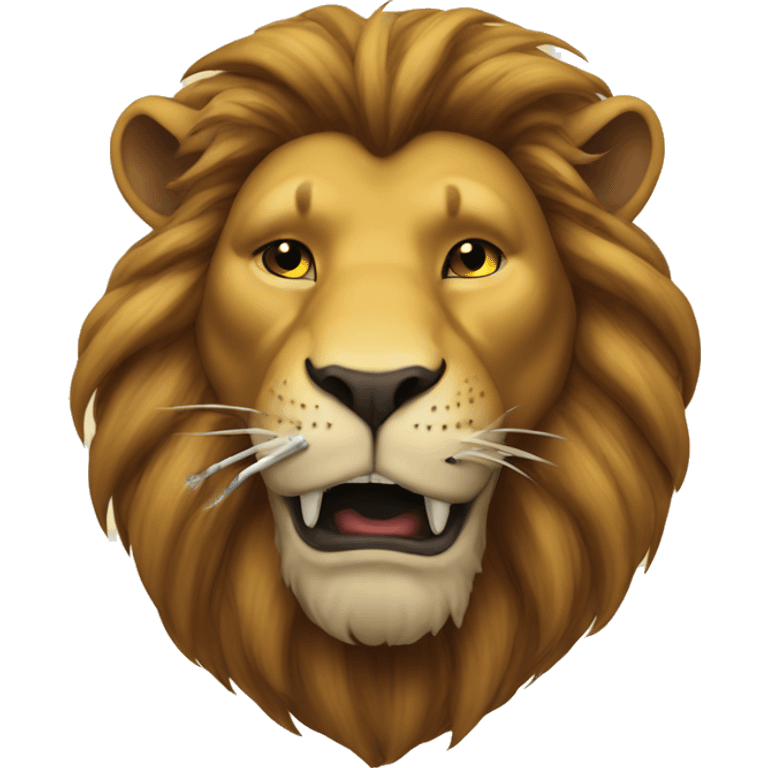 lion smoking emoji