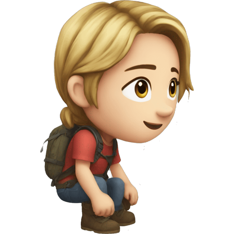 Ellie the last of us red t-shirt emoji