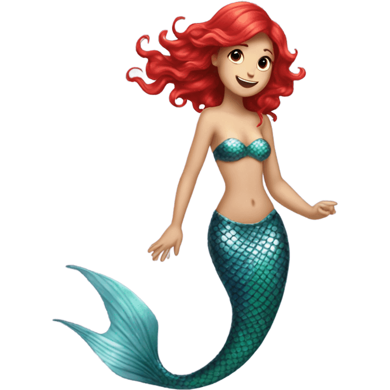 Redhead mermaid emoji