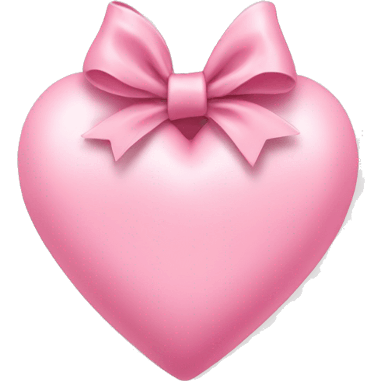 Baby pink heart with bow emoji