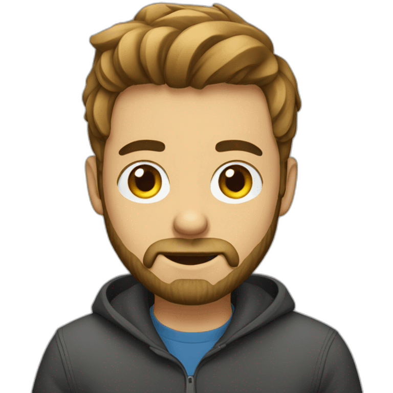 Tech guy with a french beard emoji