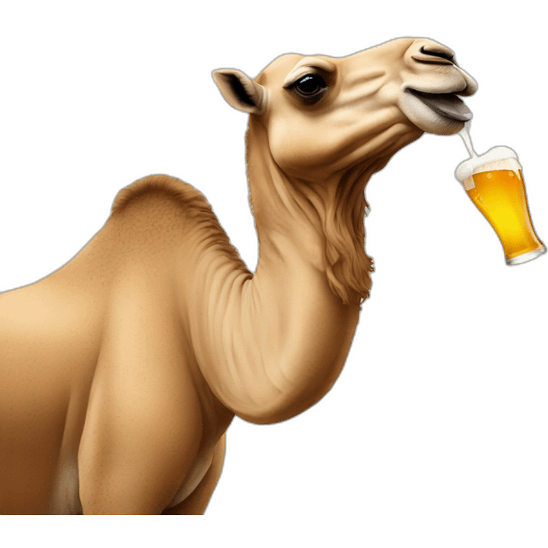 camel drinking beer emoji