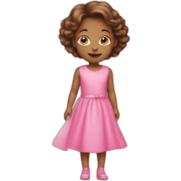 child wearing a pink dresschild wearing a pink dress emoji