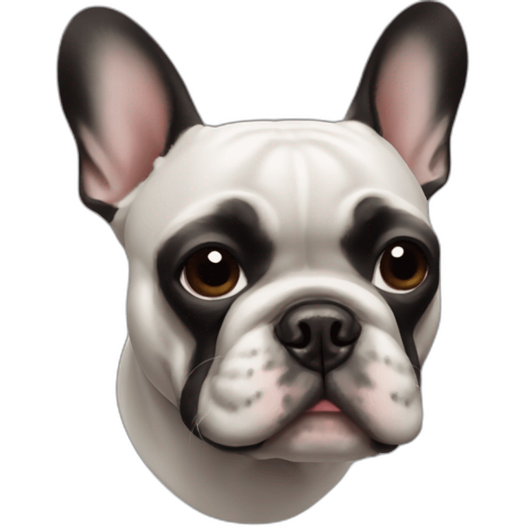 Dark french bulldog emoji