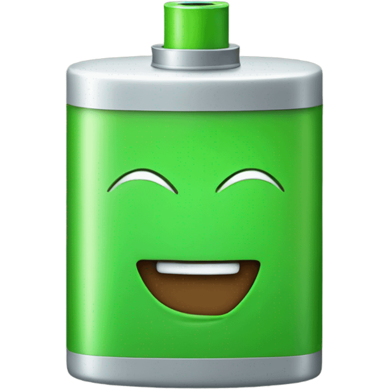 Green happy battery  emoji