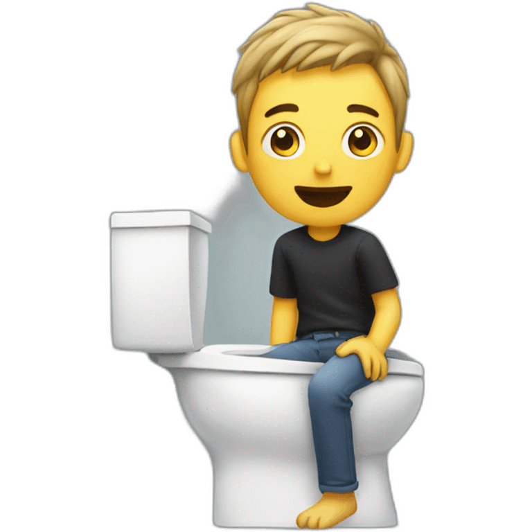 guy on the toilet emoji