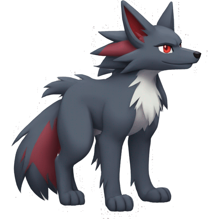 Zoroark-Mightyena-Zorua full body emoji