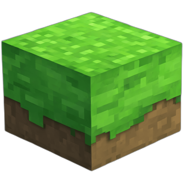 Minecraft 3d grassblock emoji