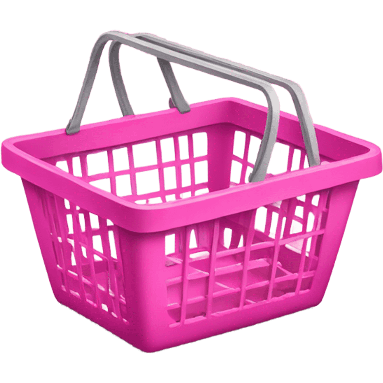 Pink empty shopping basket emoji