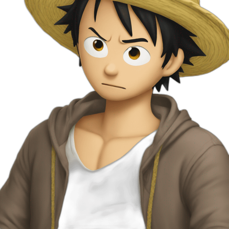 Luffy thinking emoji