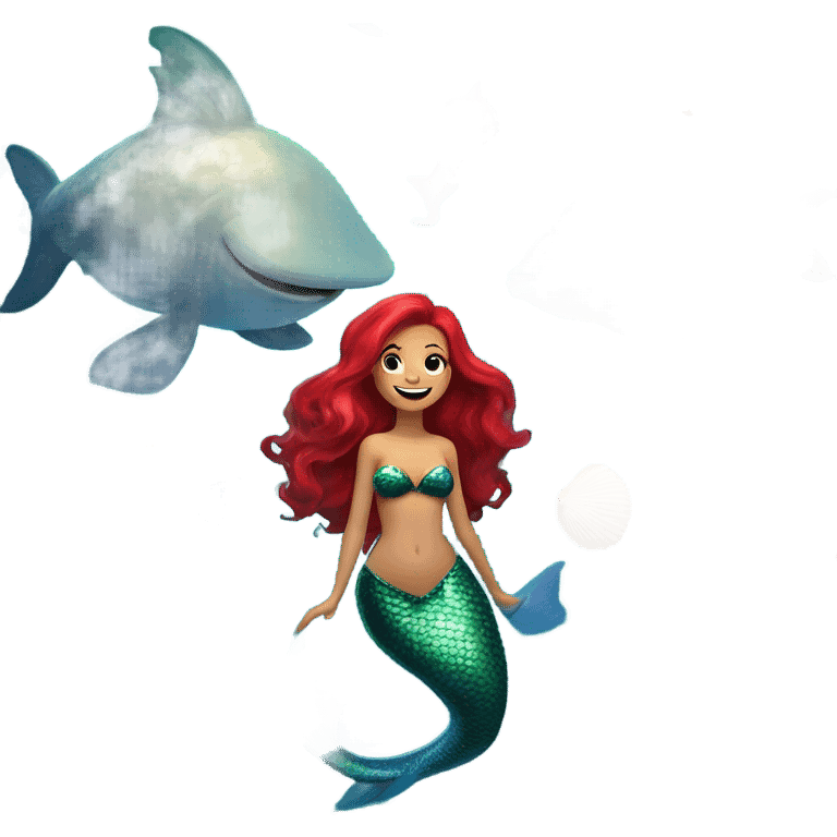 Ariel's fairy tale from the cartoon emoji