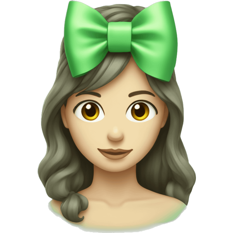 Light green bow on light green bow emoji