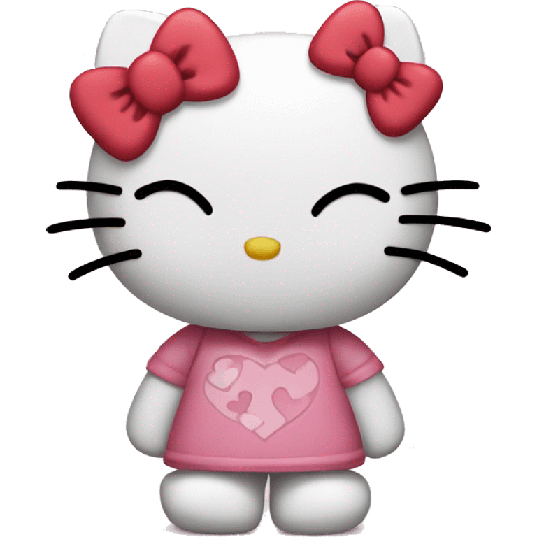 Hello kitty in love emoji