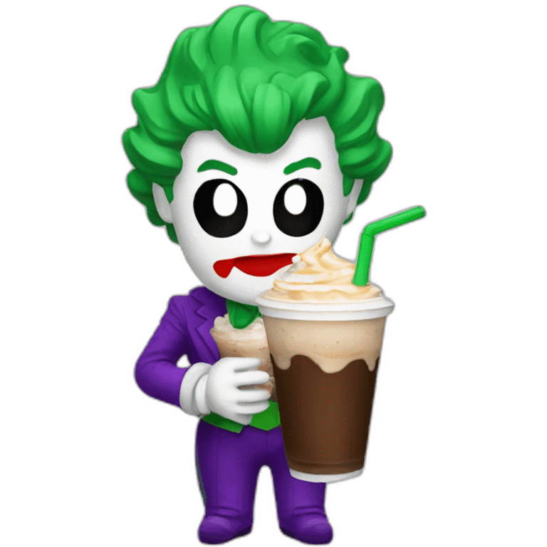 joker drinking frappe emoji