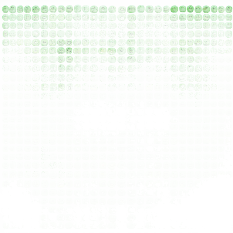 Make a green matrix of numbers emoji