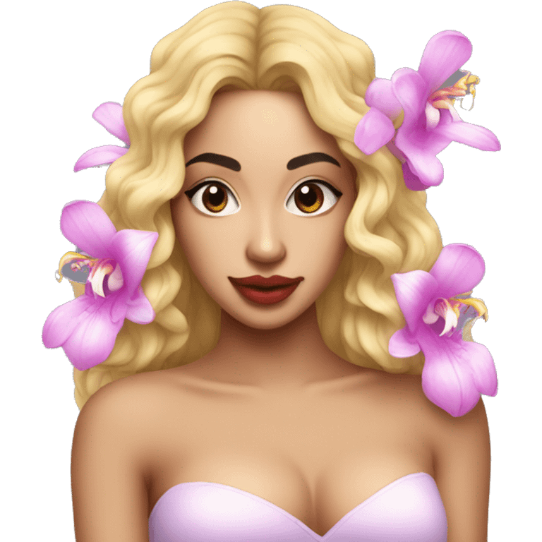 Kali uchis en orquídeas  emoji