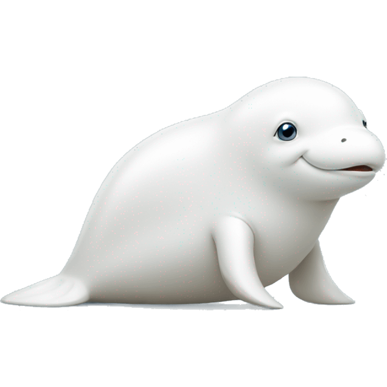 Beluga sitting and coding emoji