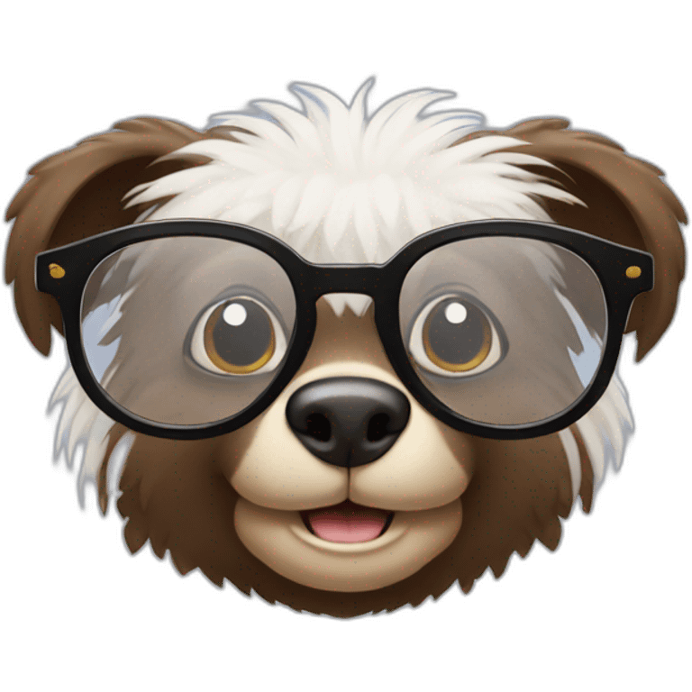 mole in glasses with raised paws emoji