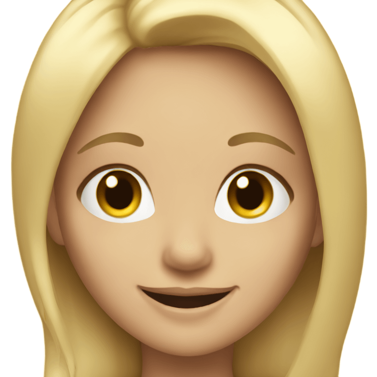 smiling girl with blonde hair emoji