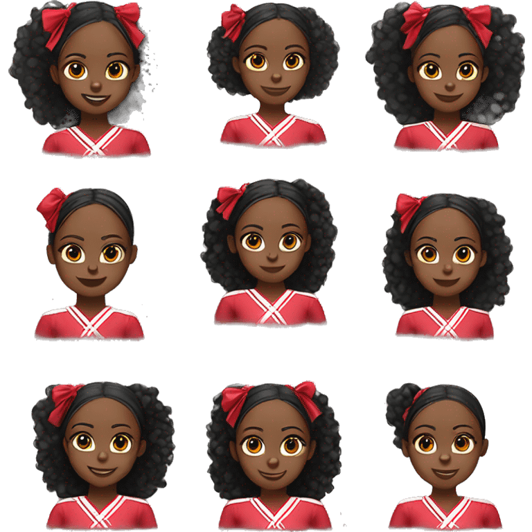 black girl competitive allstar cheerleader￼ emoji