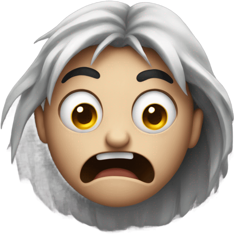 Horrified scared spirit face emoji