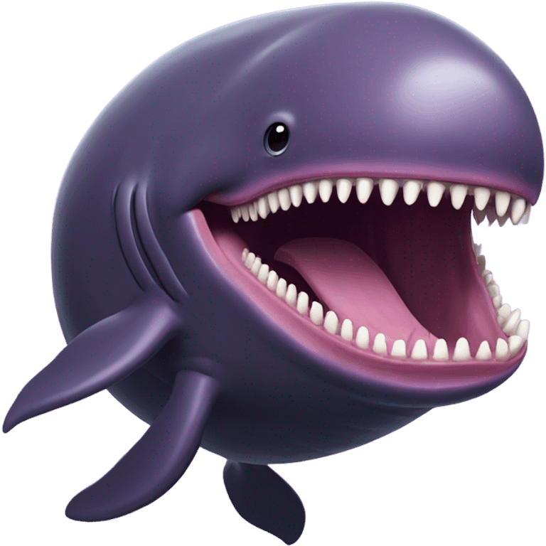 purple sperm whale with open mouth emoji