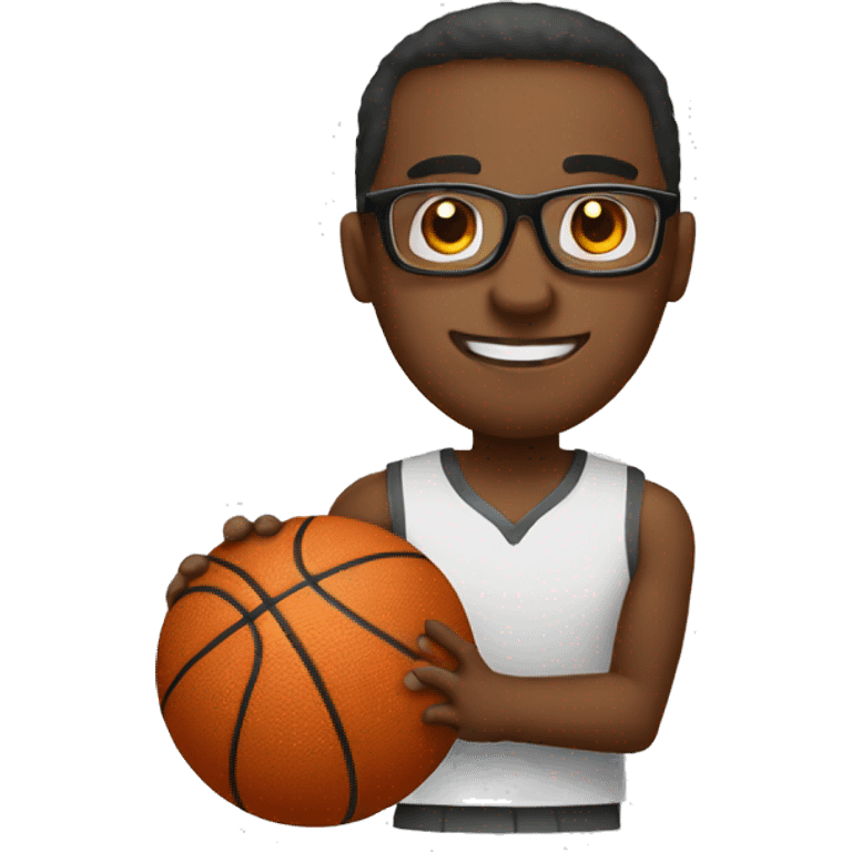 basketball as a nerd emoji