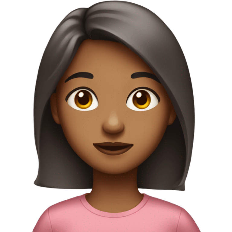 portrait of a medium-skinned girl emoji