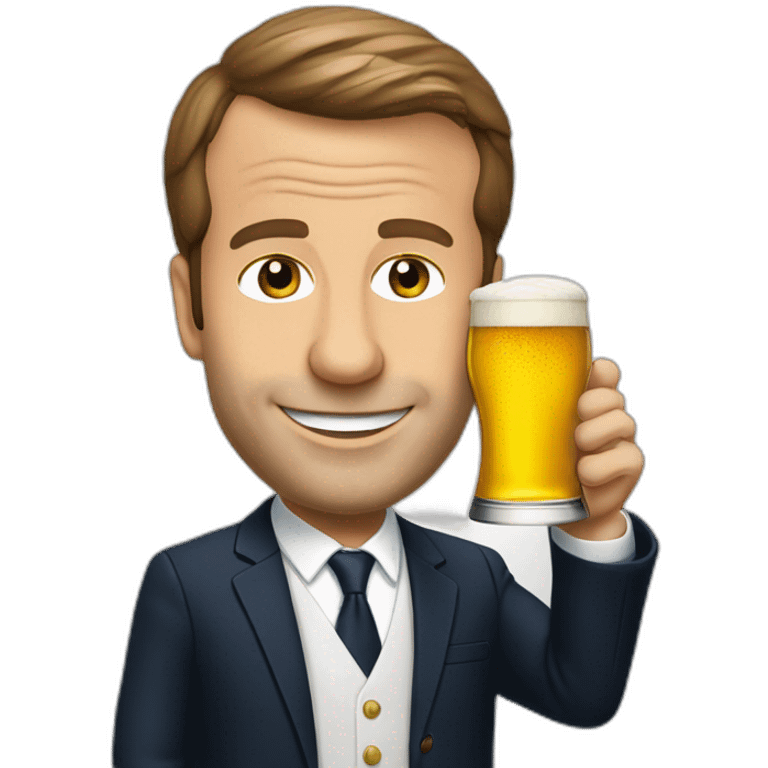 Macron bière 🍺 emoji