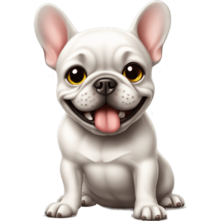 French bulldog being naughty  emoji