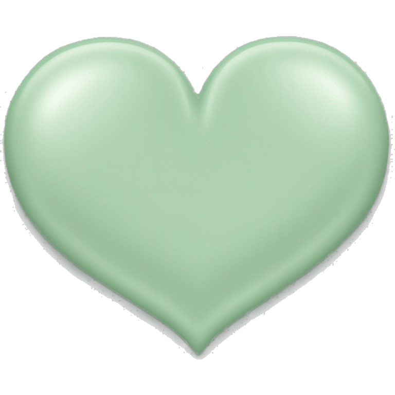 pale sage green heart shape emoji