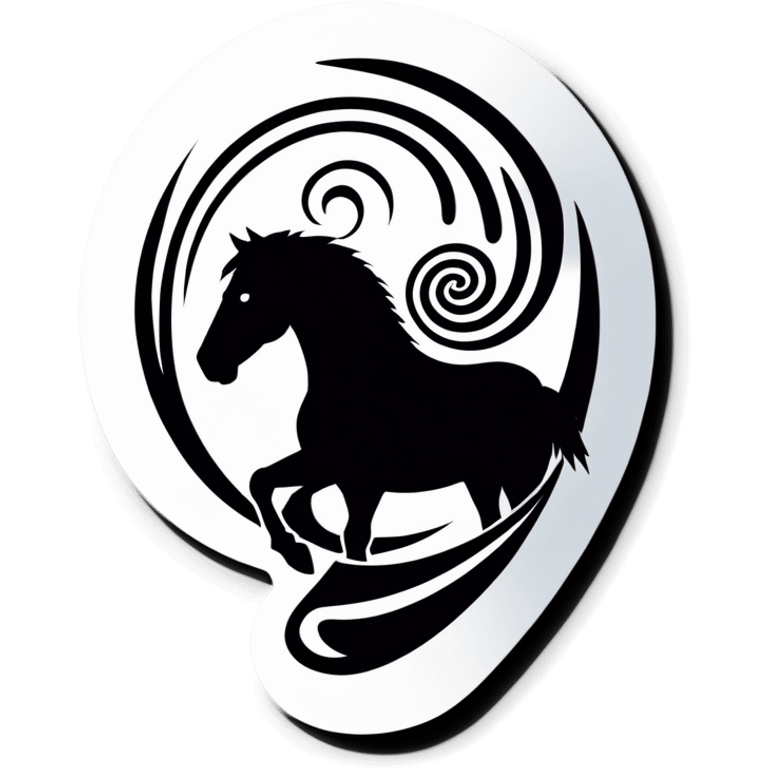 Horse with a spiral emoji