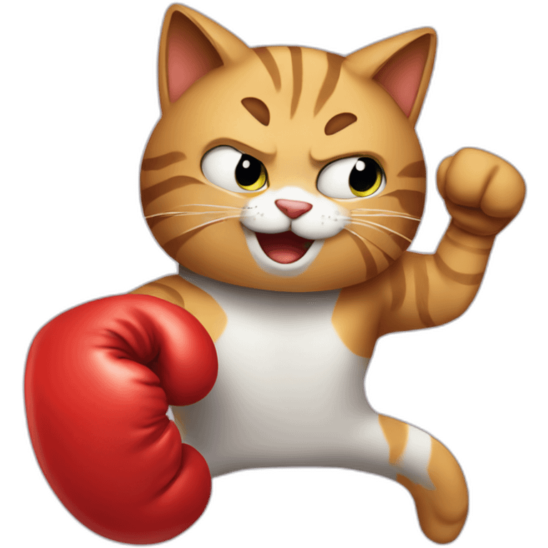 Cat boxing emoji