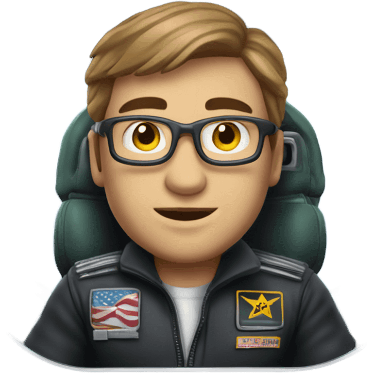 Martin Apprich sitting in a jet cockpit  emoji