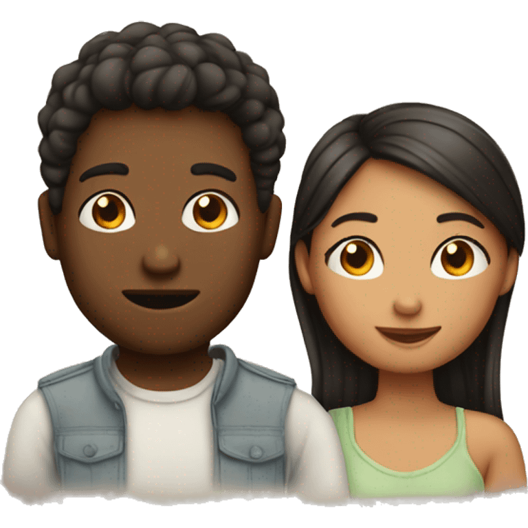 Couple in love. A girl and a boy emoji