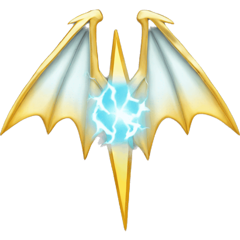 gold lightning bolt with dragon wings emoji