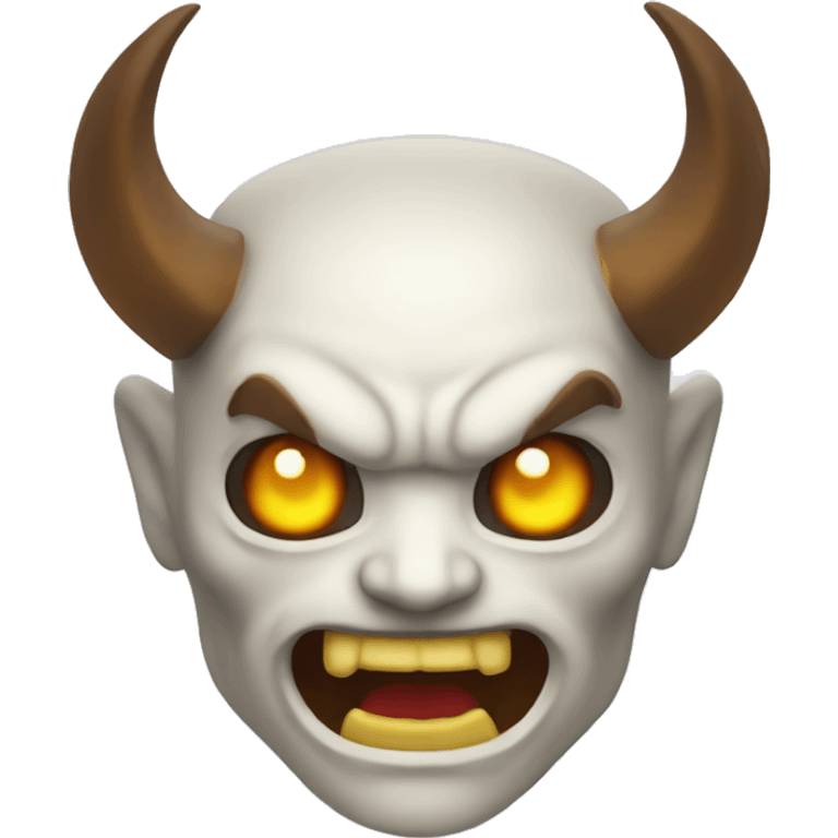 Emoji del diablo blanco emoji