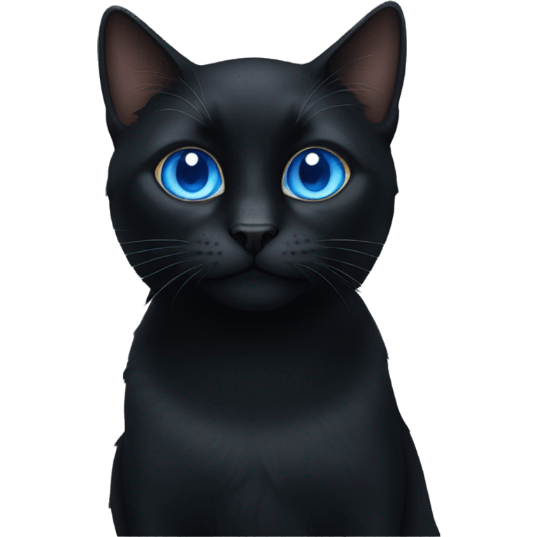 black cat with blue eyes emoji