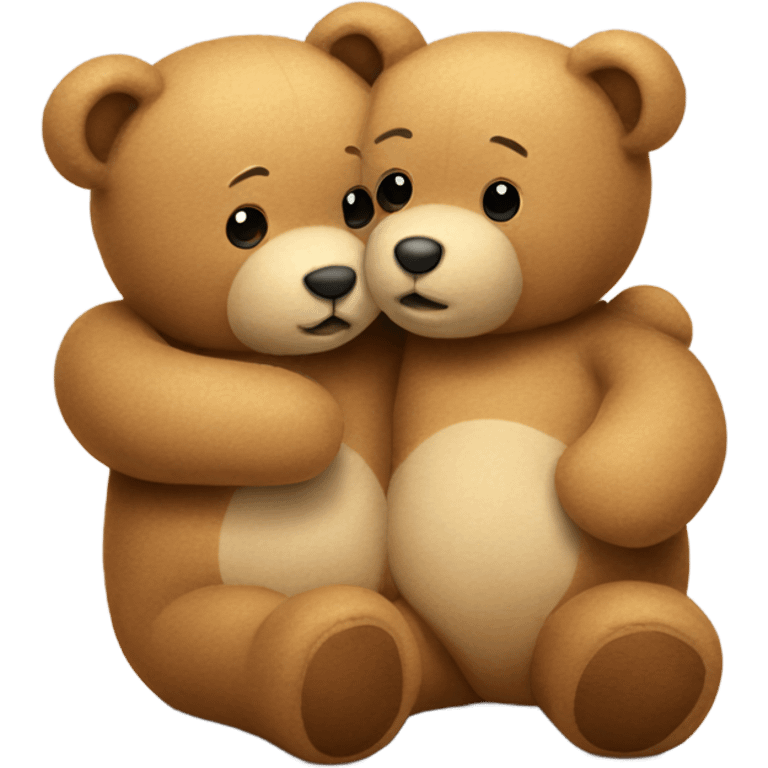 Teddies hugging emoji