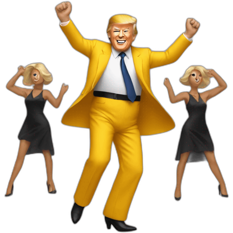 Trump disco dancing emoji