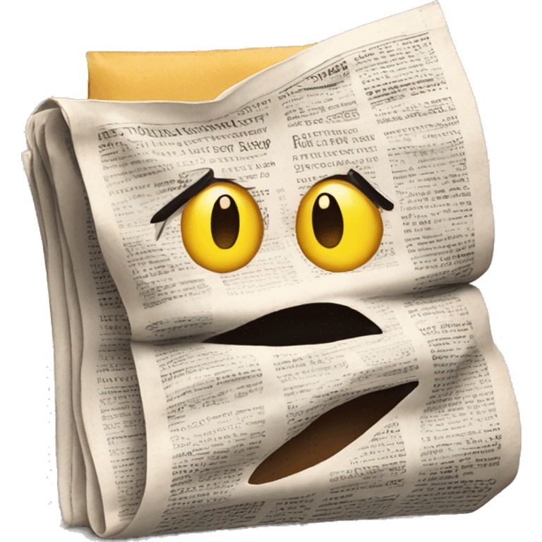 Emoji reading newspaper emoji