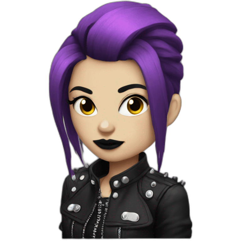 Punk goth girl emoji