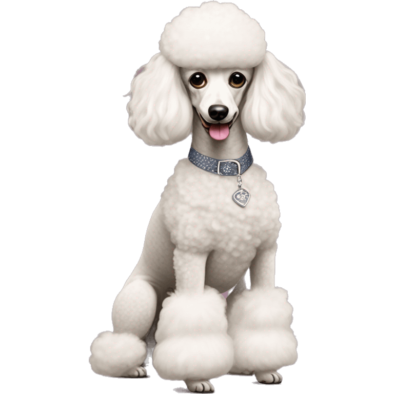 Poodle wearing heels ￼ emoji