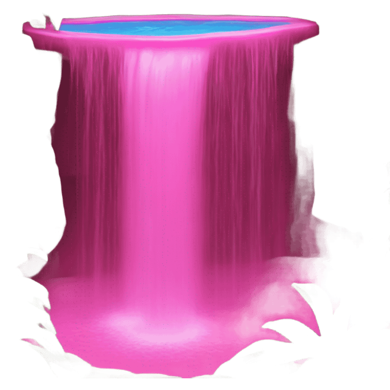 Hot Pink pool with a waterfall  emoji