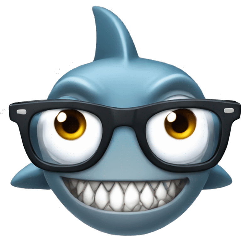 Shark thug glasses emoji