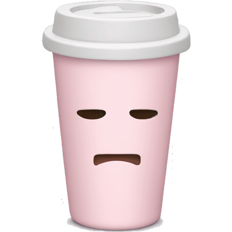 Light pink tumbler without face emoji