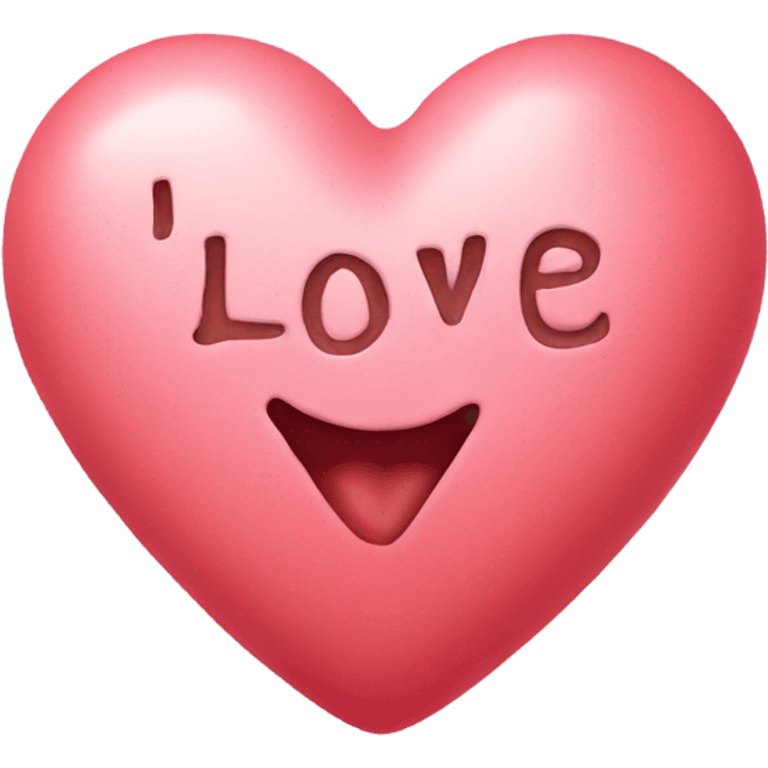 Heart with text I love you emoji